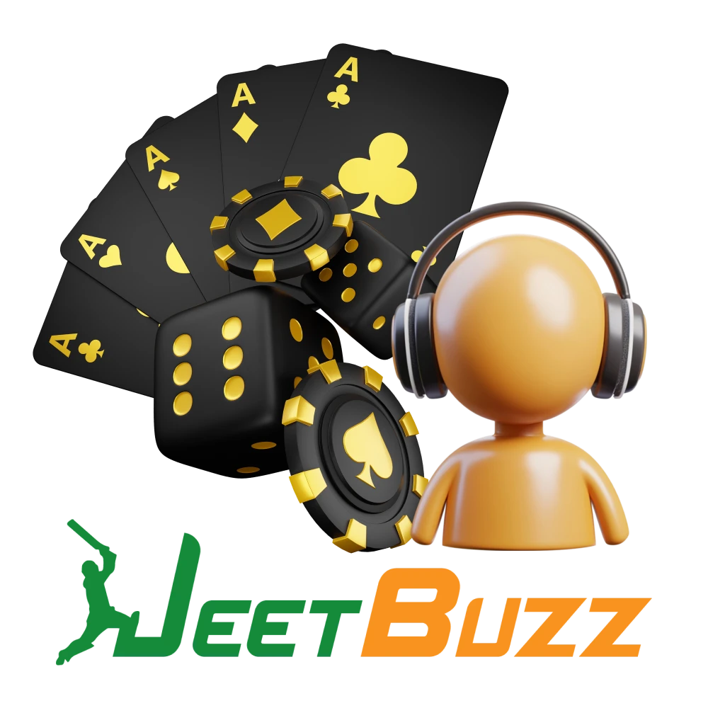 Choose a convenient way to contact the technical support service of the JeetBuzz online casino.